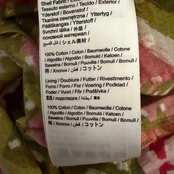 FARM Rio Aura Peasant Dress. Pink floral size medium. Size Medium